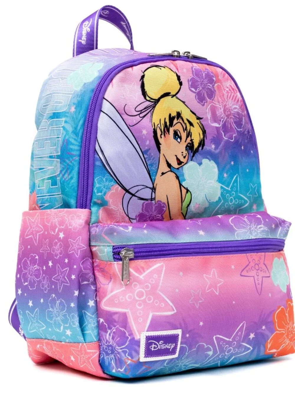 WondaPop Disney Peter Pan Tinker Bell Mini Backpack Never Grow Up Ombre Nylon